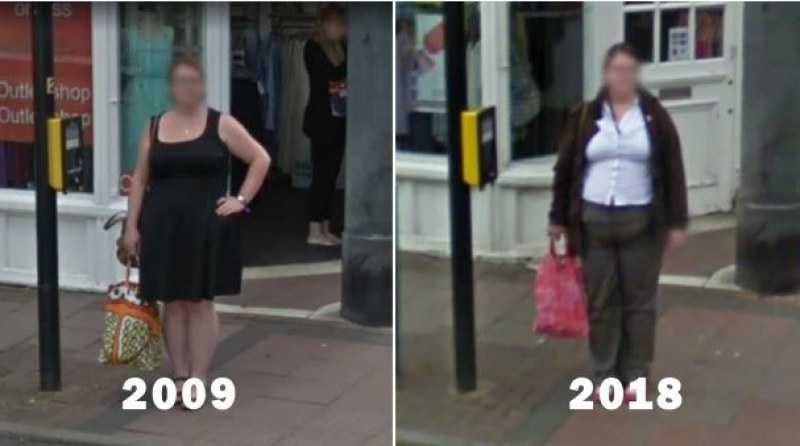 Google снима жена на едно и също място 9 години по-късно