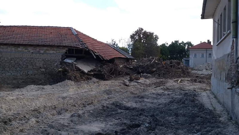 Посъветваха пострадала от наводненията в Карловско да подпре къщата си с... дърво от реката
