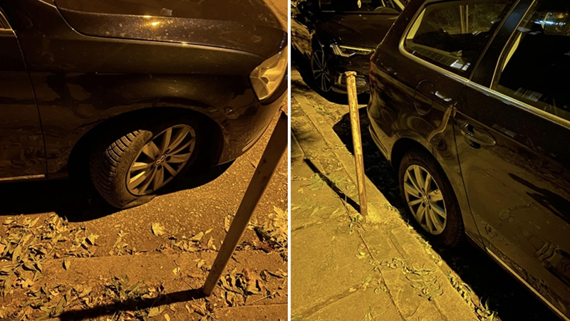С пукане на гуми посрещат новобранците в софийски квартал
