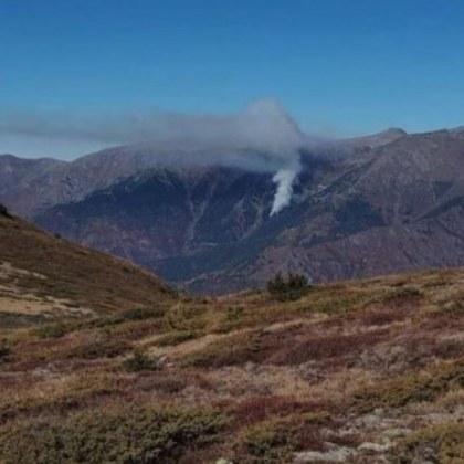 Голям горски пожар в Рила Гори гора над Рилския манастир