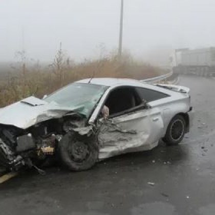 Катастрофа между кола и тир затвори пътя Русе Кубрат в участъка