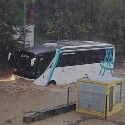 Проливен дъжт се изсипа в района на Нови Винодолски Хърватия