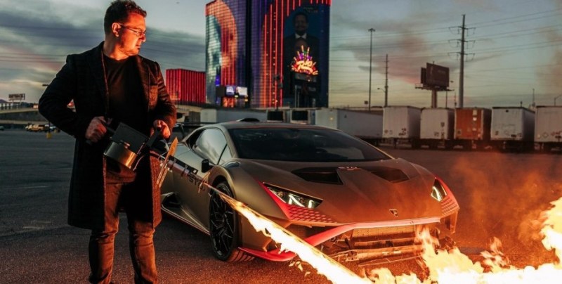 Видео на горящо Lamborghini Huracan STO набира популярност в Instagram. Лимитирана