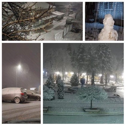 Бавно и полека сняг затрупва половин България От кадри споделени на