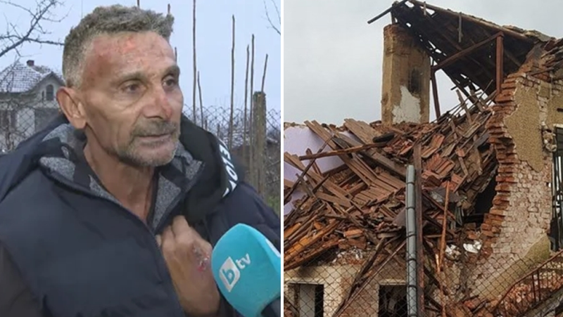Мъжът, чиято къща се срути след взрив на газова бутилка: Някаква сила ме спаси
