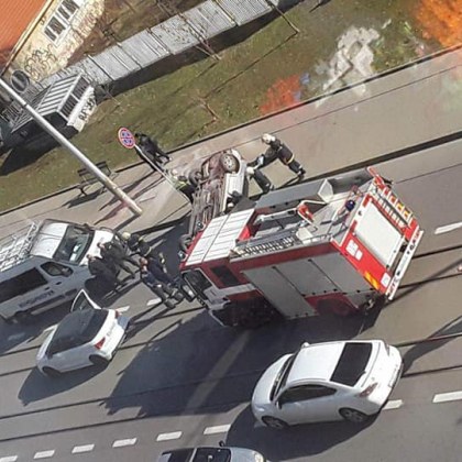 Тежък инцидент на пътя стана в София Катастрофа между два