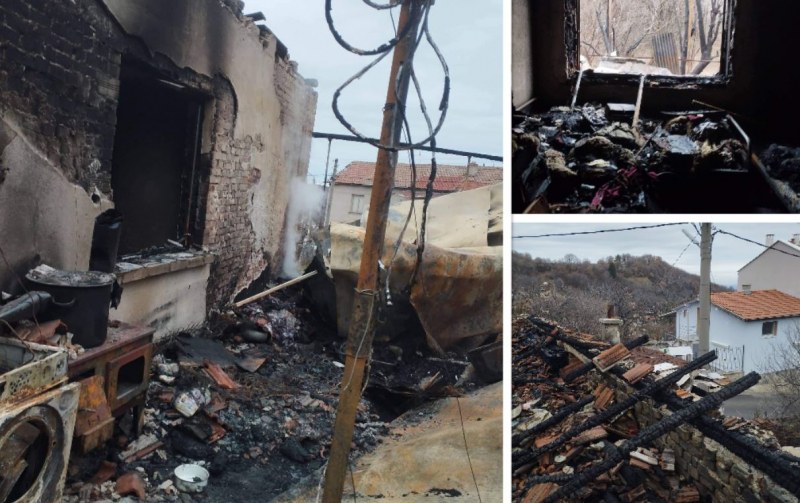 Къща в Пловдивско изгоря! Търсят се доброволци СНИМКИ