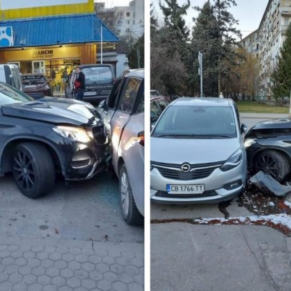 Катастрофа с две коли е станала в София Инцидентът е