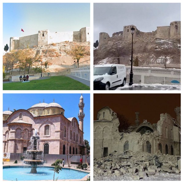 Трагедията в Турция: СНИМКИ на известни места преди и след земетресението