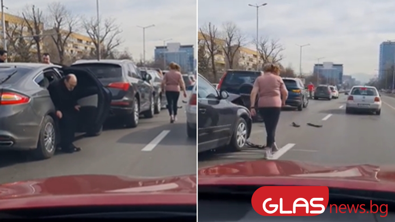 Верижна катастрофа със седем коли в София СНИМКИ