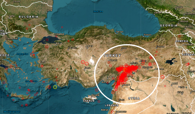 Земетресение 6,4 по Рихтер удари Турция и Сирия!