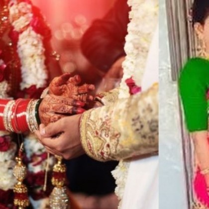 В Индия точно по време на собствената си сватба младо