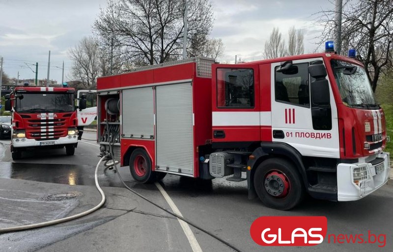 Пожар избухна в Пловдив, жена е в болница