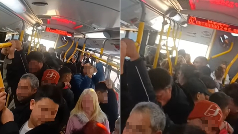 В градския транспорт в Стара Загора - натъпкани като сардели ВИДЕО