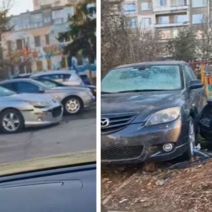 Инцидент е станал с няколко коли в София Мястото е
