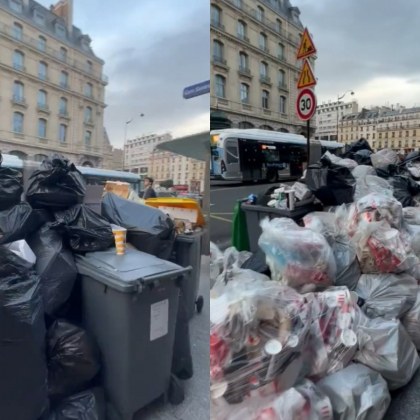 Видео с планини от боклук от френските улици наводни социалните