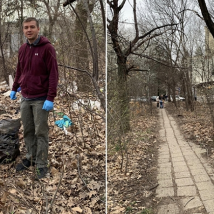 Мъж предприе доброволческа инициатива по почистване на замърсен с отпадъци участък Мариета Димитрова