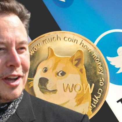 Не е майтап! Мъск смени логото на Twitter с Dogecoin