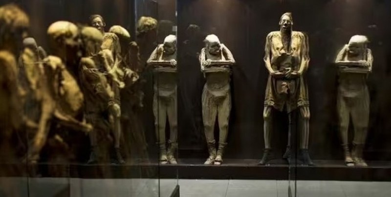Шест мумии от Гуанахуато, датиращи от 1800 г., бяха показани