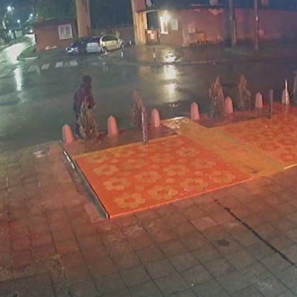 За вандалска проява в град Лом сигнализират граждани Кадри показват как мъж