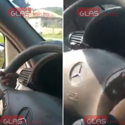 Ново скандално видео показва дете да кара кола а през