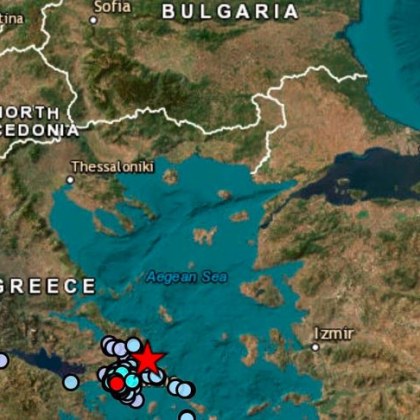 Трус със сила от 4 8 по Рихтер удари Егейско море