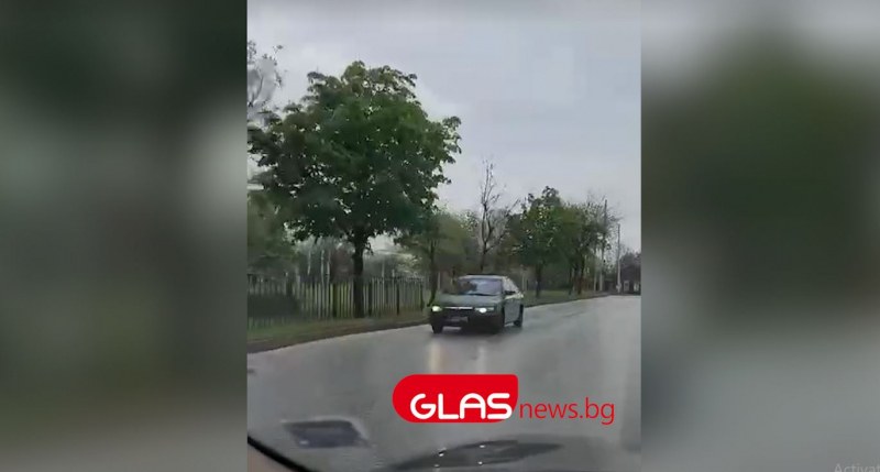 Кола шпори в насрещното на пловдивски булевард ВИДЕО