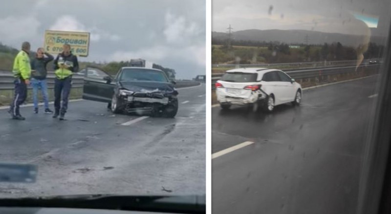 Катастрофа стана днес на автомагистрала Тракия“. Инцидентът е на 25
