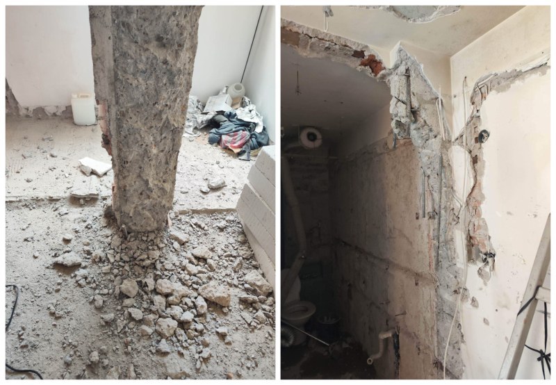 Съсед ремонтира апартамента си, разби носещи стени