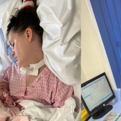 33 годишната Ема Тейлър от Обединеното кралство беше принудена да роди