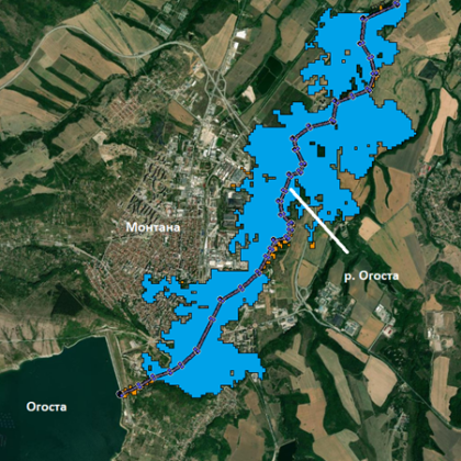Meteo Balkans направи симулация на пораженията при евентуално преливане от