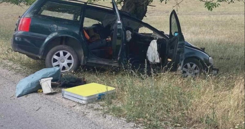Кола се блъсна в дърво, шофьорът загина, а пътничка е ранена