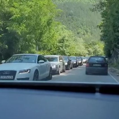 Затруднено е движението по пътя Асеновград - Смолян, има огромна тапа СНИМКИ
