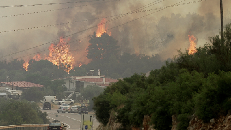 Няма опасни в момента пожарни огнища в Гърция. Все още