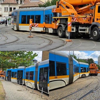 Трамвай дерайлира в центъра на София близо до площад Възраждане Инцидентът