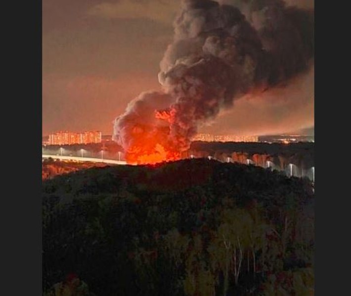 Огромен пожар избухна край резиденцията на Путин и летище ''Внуково''  ВИДЕО