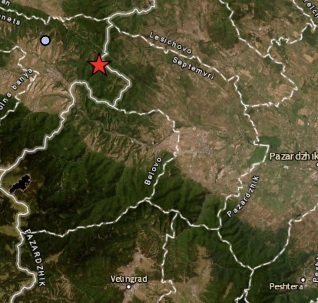 Ново земетресение е регистрирано на територията на България. Земният трус