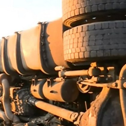 Катастрофа на камион превозващ токсично вещество в централната част на