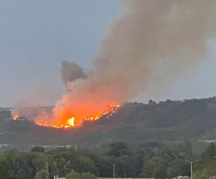 Пожар в землището на село Стърмен до град Бяла избухна