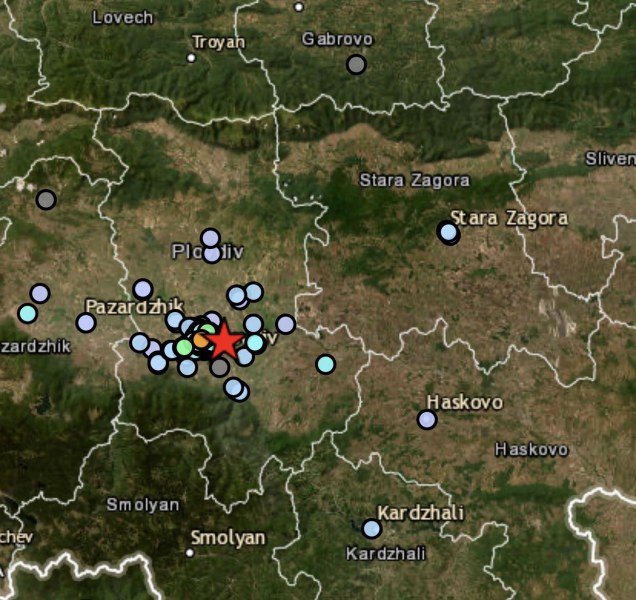 Земетресението, разтресло Южна България, с епицентър до Пловдив