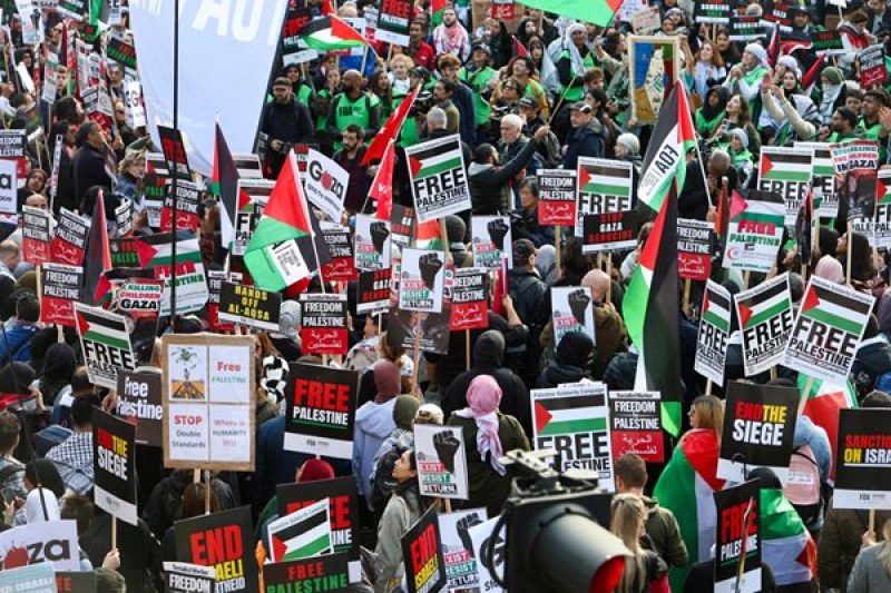 Стотици хора се включиха в Букурещ в демонстрация в подкрепа на палестинците