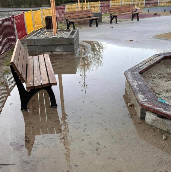 След ремонт: Столичен парк заприлича на езеро СНИМКИ