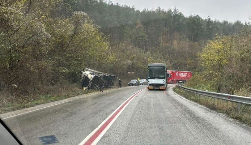 Катастрофа с камион е станала днес крави Велико Търново. Тежкотоварното