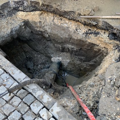 ВиК спука газопровод в центъра на Пловдив