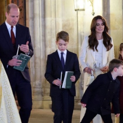 Петгодишният принц Луис отново беше в полезрението на обществеността по време