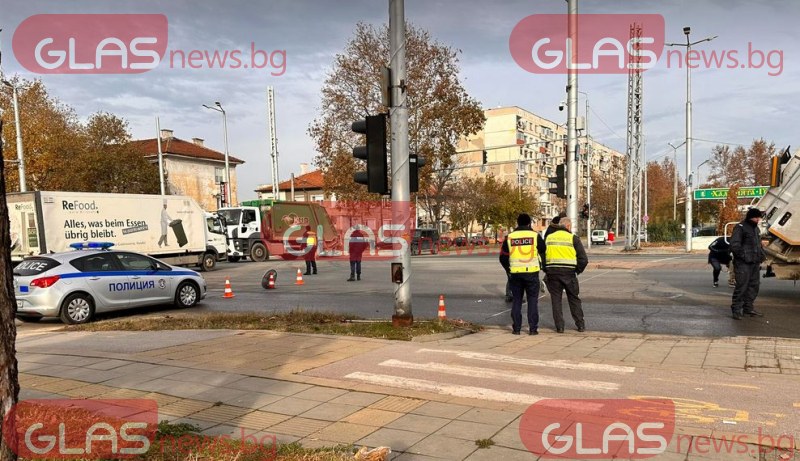 Първи кадри показват трагичния инцидент в Пловдив, при който камион