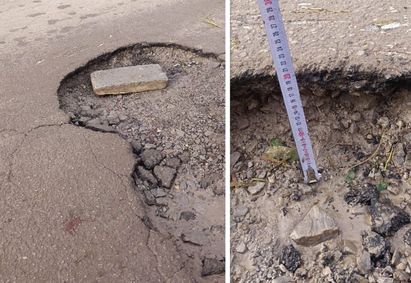 Родна картинка! 20-сантиметрова дупка зее в София СНИМКИ