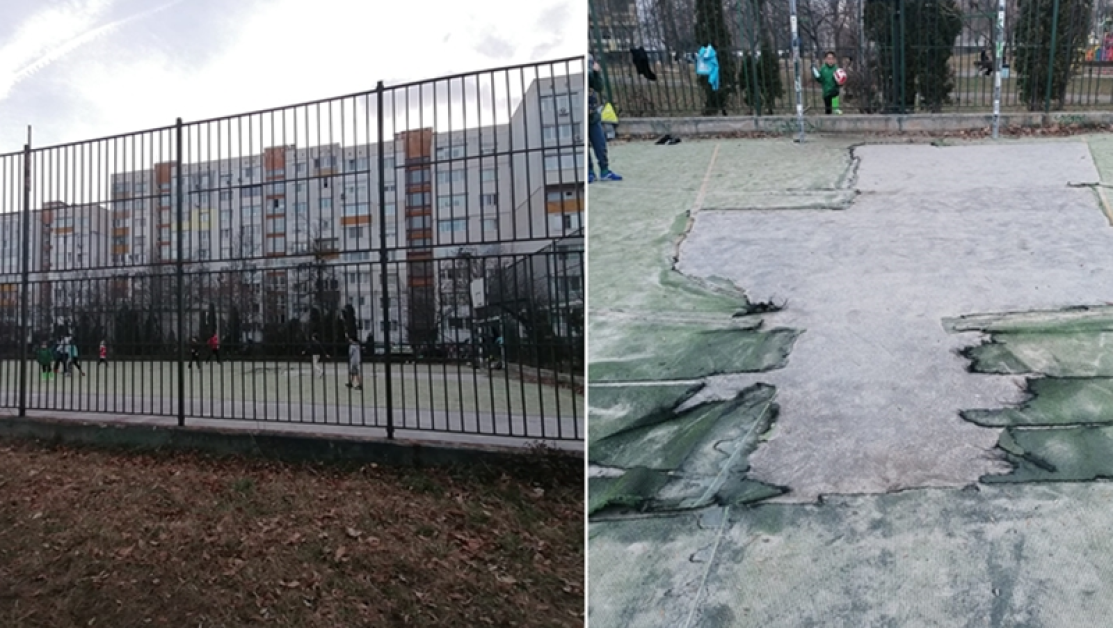 Цветелина Грозданова сигнализира за игрище в София, което тъне в забрава.Игрището