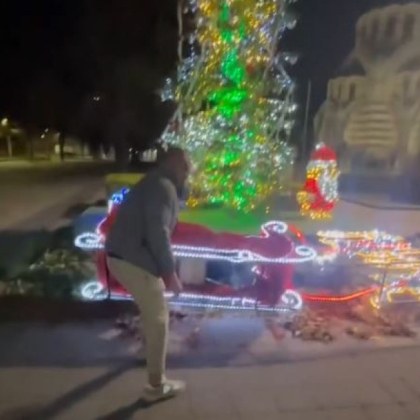 Мъжът, посегнал на шейната на Дядо Коледа, го загази