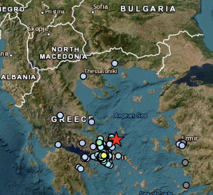 Трус от 4,8 по Рихтер разтресе част от Гърция